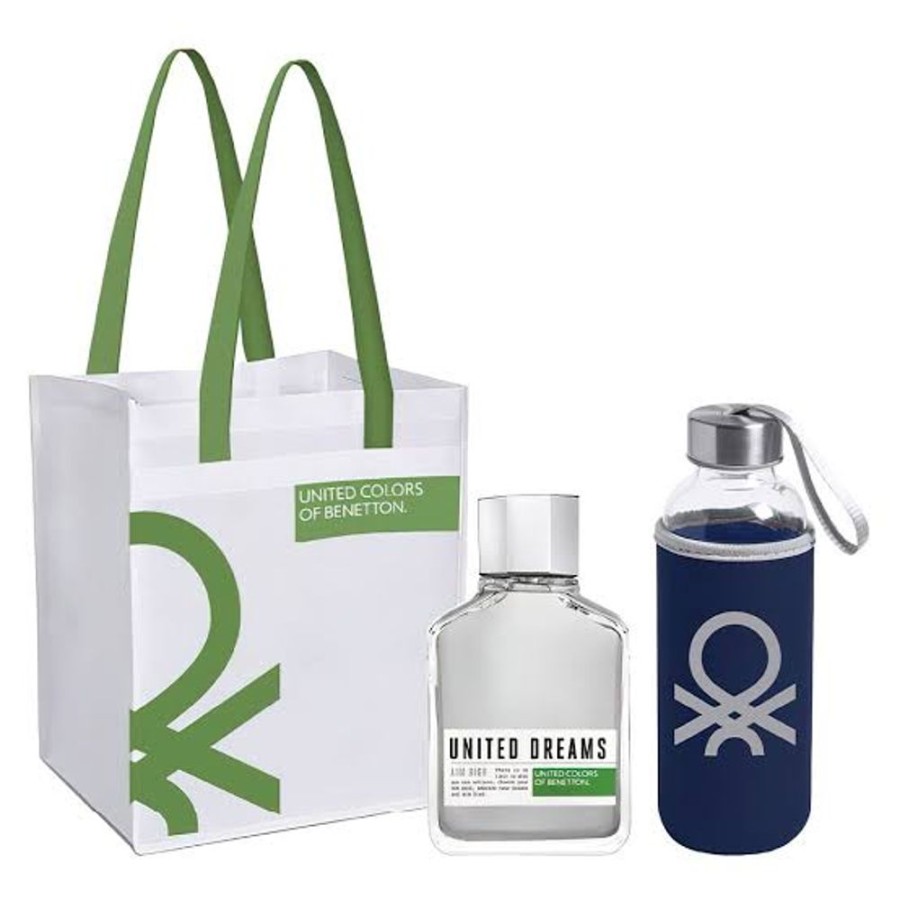 Set Caballero Ufemme | Set Benetton United Dreams Aim High (Perfume 200 Ml + Cilindro Colgable + Bolso) Cab