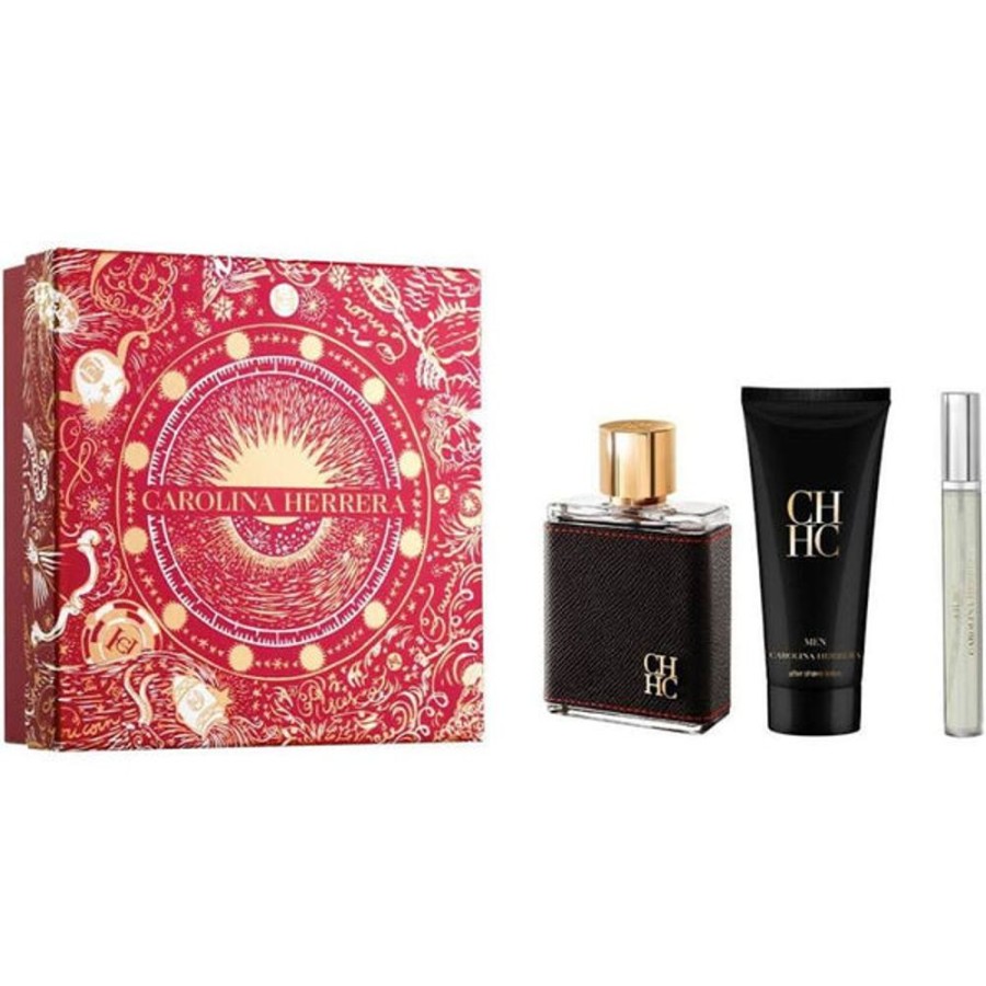 Set Caballero Ufemme | Set Carolina Herrera Ch Men (Perfume 100 Ml + Mini 10 Ml + After Shave 100 Ml) Cab