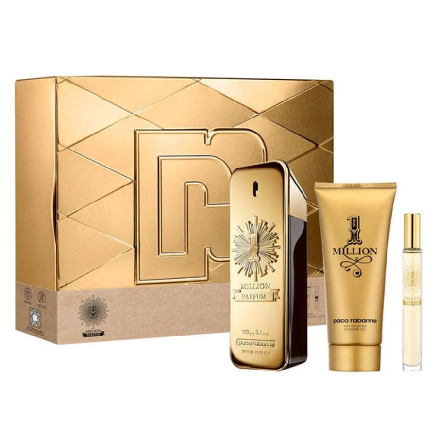 Set Caballero Ufemme | Set Paco Rabanne One Million Parfum (Perfume 100 Ml + Mini 10 Ml + Gel Ducha 100 Ml) Cab