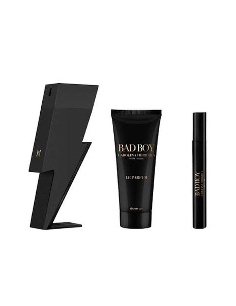 Set Caballero Ufemme | Set Carolina Herrera Bad Boy Le Parfum (Perfume 100 Ml + Mini 10 Ml + Gel De Bano 100 Ml) Cab