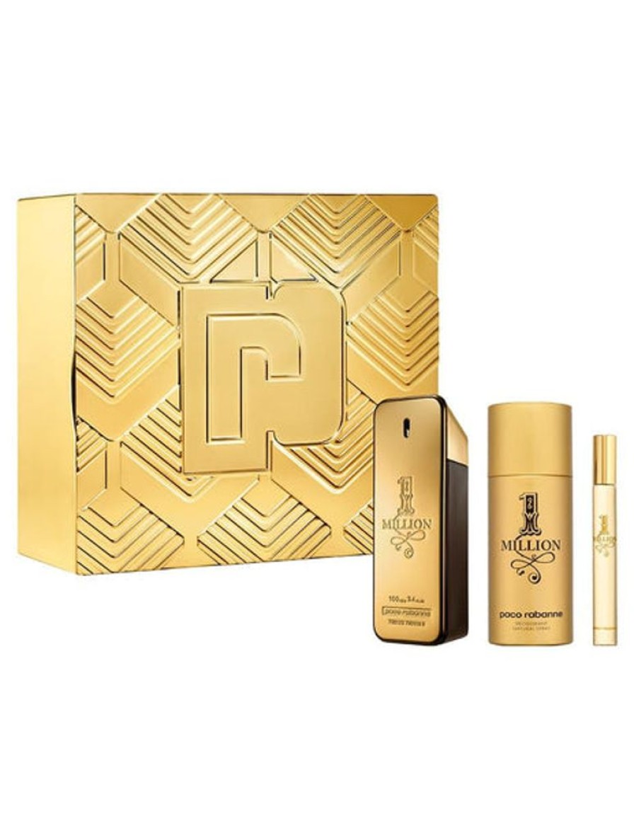 Set Caballero Ufemme | Set Paco Rabanne One Million (Perfume 100 Ml + Mini 10 Ml + Desodorante Spray 150 Ml) Cab