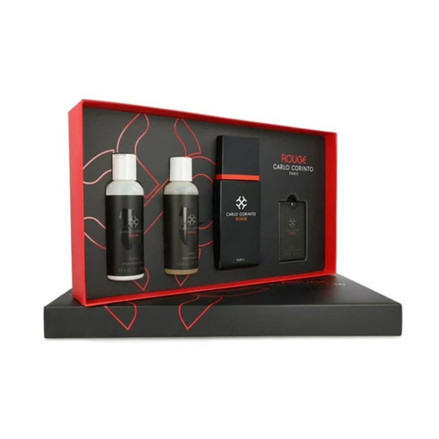 Set Caballero Ufemme | Set Carlo Corinto Rouge (Perfume 100 Ml + Mini 15 Ml + After Shave 120 Ml + Gel De Ducha 120 Ml) Cab