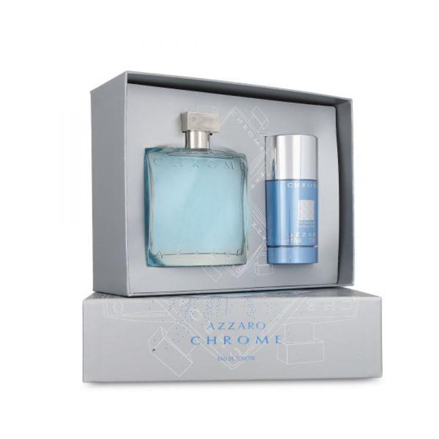 Set Caballero Ufemme | Set Azzaro Chrome (Perfume 100 Ml + Desodorante En Barra 75 Ml) Cab