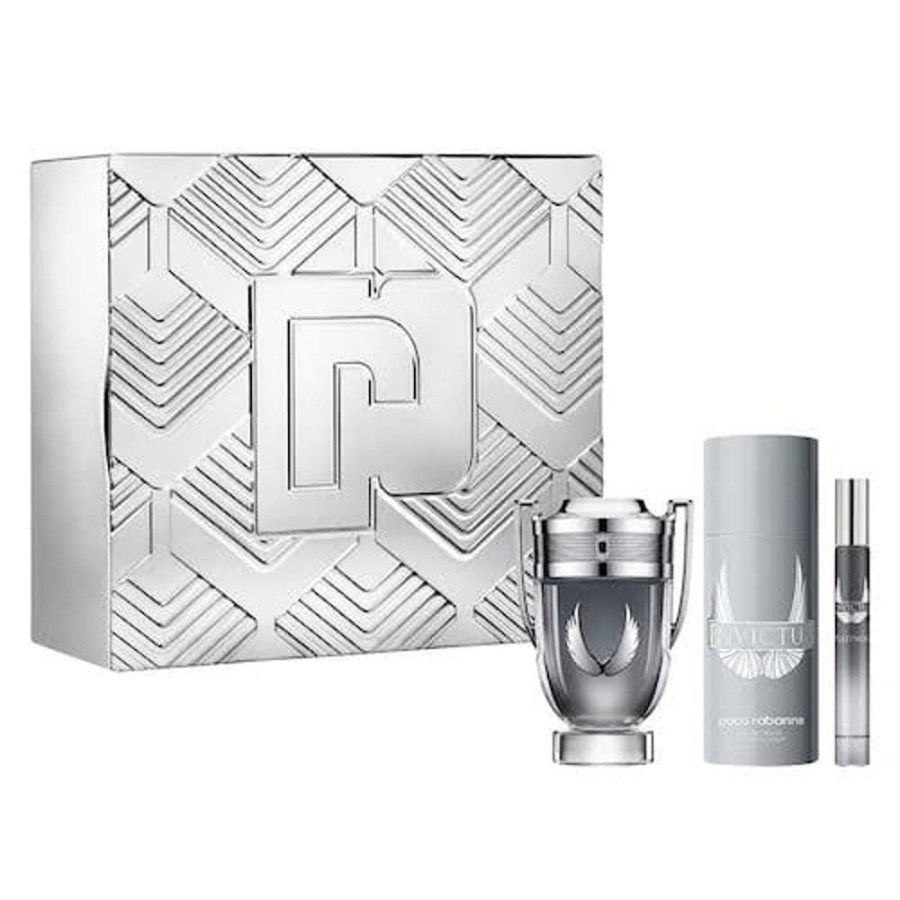 Set Caballero Ufemme | Set Paco Rabanne Invictus Platinum (Perfume 100 Ml + Mini 10 Ml + Desodorante Spray 150 Ml)Cab