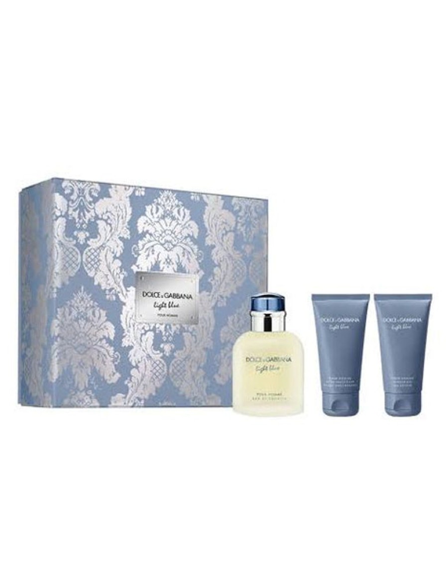 Set Caballero Ufemme | Set Dolce & Gabbana Light Blue Pour Homme (Perfume 125 Ml + Gel Bano 50 Ml + After Shave 50 Ml) Cab