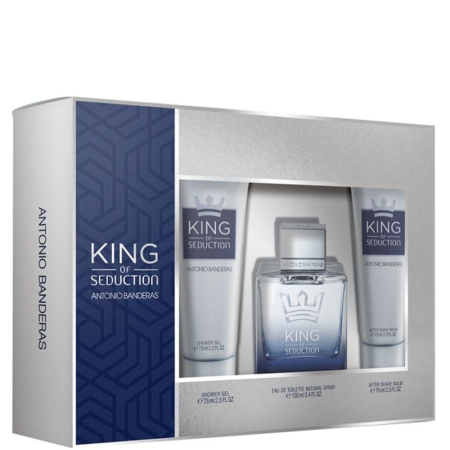 Set Caballero Ufemme | Set Antonio Banderas King Of Seduction (Perfume 100 Ml + Gel De Bano 75Ml + After Shave 75 Ml) Cab